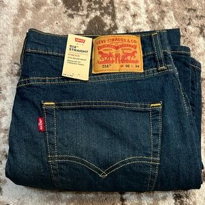 NWT Men’s LEVI 514 straight jeans size 36 x 34
